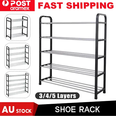 $17.69 • Buy Shoe Rack Storage Organizer Shelf Stand Shelves 3/4/5 Tiers Layers Shoe Storage