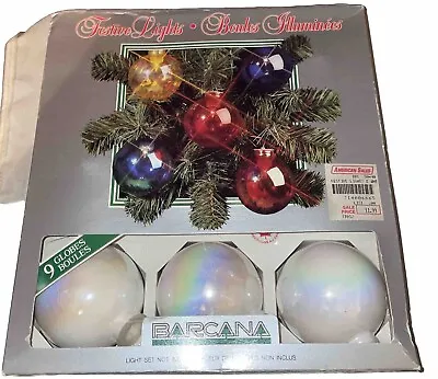 Vintage 12 Barcana Festive Light Globes Covers Shatterproof Christmas Tree WHITE • $39.99