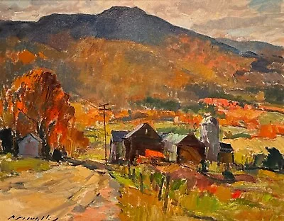 Landscape Painting  Mount Mansfield  Vermont By Charles Movalli (1945-2016) • $7800