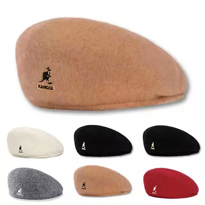 Men Women Kangol Wool 504 Flat Cap Casual Woolen Beret Hat Winter Newsboy Caps • £9.59