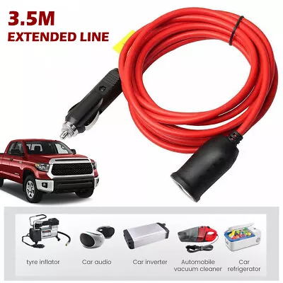 Car Cigarette 3.6M Extension Cable Lighter Lead Charger Power Socket 12V 24V UK▸ • £9.28