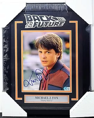 MICHAEL J FOX Signed Auto  BACK TO THE FUTURE  8x10 Photo Beckett BAS Framed • $533.11