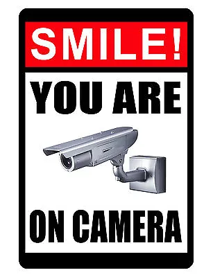 Smile You Are On Camera Sign Durable Aluminum SecuritySign Never Rust Full Color • $8.50