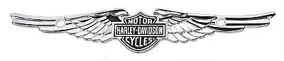 Harley Davidson Chrome Emblem Wings Axcent Accent Bar License Plate Top Frame • $18.95