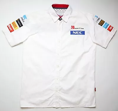 Sauber Racing F1 Team 2012 Pit Crew Button Up Shirt Jersey Formula One Vtg Men M • $99.99