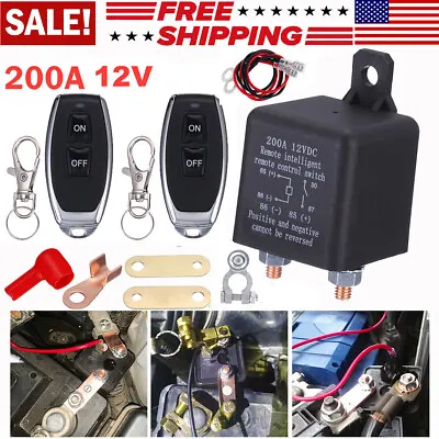 Car Battery Switch Disconnect Power Kill Master Isolator Cut Off Remote Control* • $16.69
