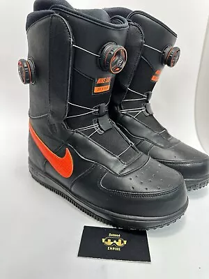 Nike Zoom Force 1 X Boa Black Snowboard Boots 586535-002 Men's Size 10 SBB • $499.99