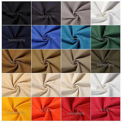 100% Cotton Canvas Fabric16 Ounce Heavy Weight Upholstery Material In 19 Colors • £1.50