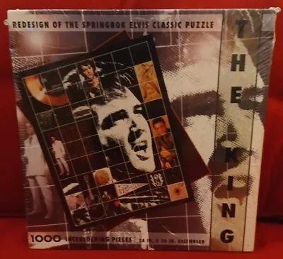 The King 1000 Piece Puzzle 24 X 30  Elvis Springbok Vintage Hallmark XZL6169 • $19.99
