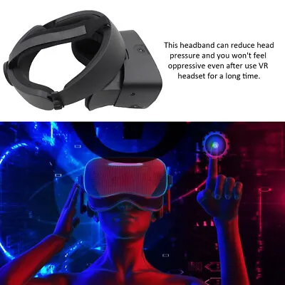 Black VR Headset Accessories Head Strap Reduce Pressure Soft For Oculus Rift S • $14.76