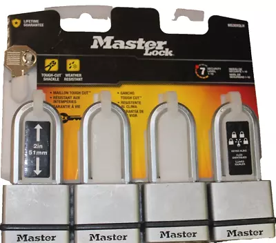 Master Lock Padlock Steel Keyed Extra Long Shackle Security M530XQLH/P64777 • $34.99