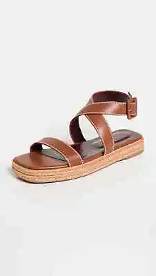 Staud Lara Espadrille Sandals - Tan/Natural - Size 37 • $75