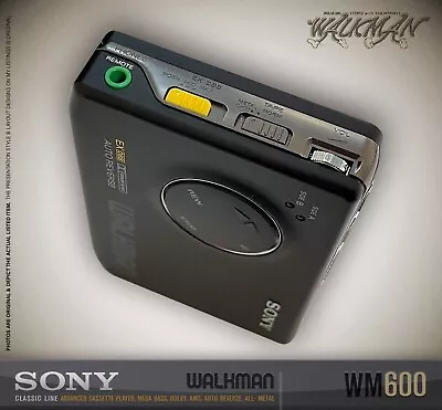 Stylish Collectible SONY Walkman WM-600. Portable Cassette Player. EX Head. • $66.25