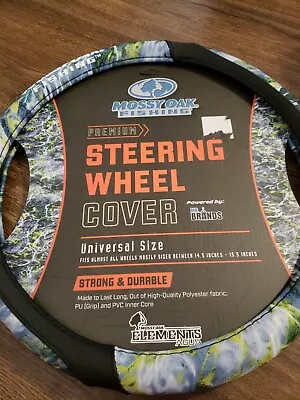 Mossy Oak Fishing Blue Steering Wheel Cover 14.5/15.5 Nwt • $24.99