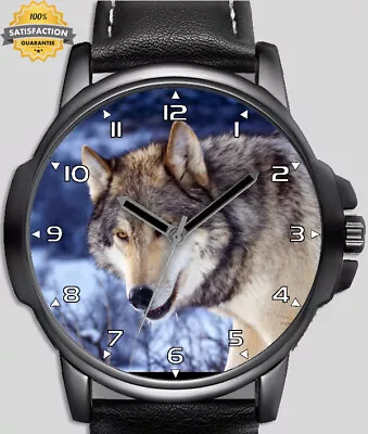 Wolf In Snow Unique Unisex Beautiful Wrist Watch UK FAST • $98.64