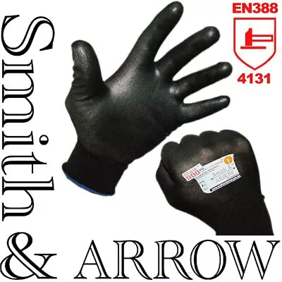 Safety Gloves 12 Pairs Pu Work Builder Mechanic Construction Garden S M L • $29.95