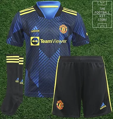 Adidas Manchester United Third Kit Kids - Man Utd / MUFC - Shirt Shorts & Socks • £34.99