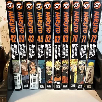 Naruto Book Lot Of 10 Shonen Jump Manga By Masashi Kishimoto See Description • $29.99