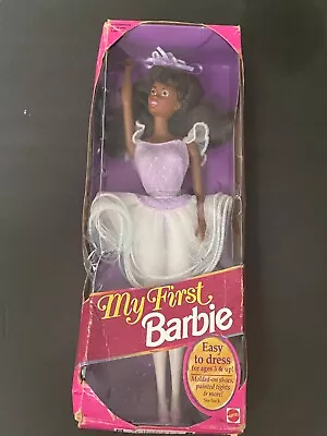 1993 My First Barbie Ballerina Easy To Dress Black AA Doll NIB Mattel • $16.50