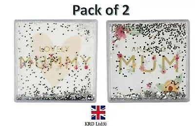 2pk MOTHERS DAY PHOTO FRAME GLITTER Amazing Mom Nan Mum Kids Novelty Bday Gift • £5.86