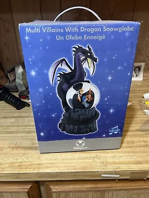 NRFB Disney Villains Maleficent/Dragon Musical Snow Globe Disney Store Exclusive • $200