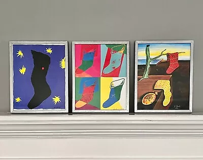 Surrealist And Pop Art Christmas Wall Decor Inspired By Dali Warhol And Matisse • $38