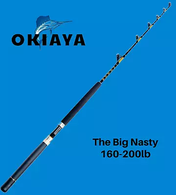 OKIAYA COMPOSIT 160-200LB “THE BIG NASTY   Saltwater Big Game Roller Rod • $79.99