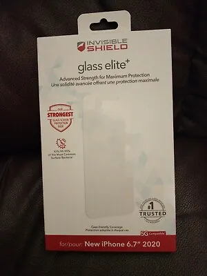 ZAGG INVISIBLE SHIELD GLASS ELITE FOR NEW IPHONE 6.7  2020 • $12.99