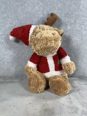 Christmas Moose Plush Toy In Santa Jacket • $14.98