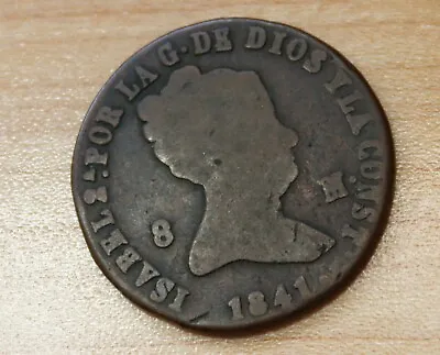 $10.35 • Buy 1841 Spain 8 Maravedis