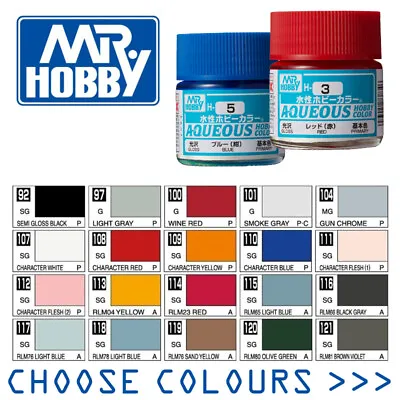 Mr.Hobby Aqueous Range Modelling Acrylic Paint 10ml Jars - QUICK DISPATCH • £2.75