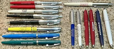 15 VINTAGE SHEAFFER Parker BALLPOINT PENS Advertising Coop Stockgrowers Bank++ • $20