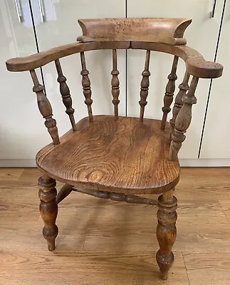 £30 • Buy Rare Large And Heavy Antique Captain's Bow Chair - Uriah Alsop Circa 1860