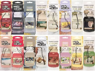 Yankee Candle Single 2D Cardboard Car Jar Air Freshener -  Choose Your Fragrance • £3.25