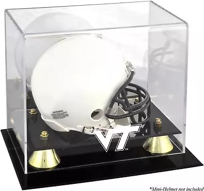 Virginia Tech Hokies Golden Classic Logo Mini Helmet Display Case • $49.99