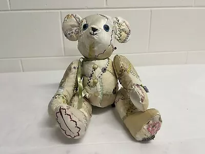 Handmade Patchwork Vintage Plush Teddy Bear Large Attention To Detail One Of One • $22.59