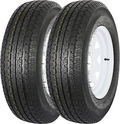 $287.49 • Buy WEIZE ST205/75R14 Trailer Tires With Rim, 205 75-14 8-Ply Load Range D, Set Of 2