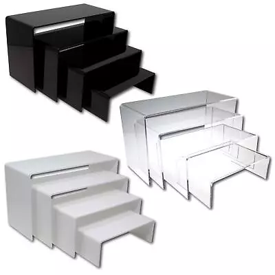 £22.49 • Buy Nesting Plinths Acrylic Retail Riser Counter Exhibition Display Stand Shelves