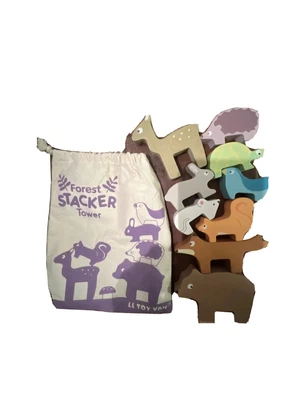 $5 • Buy Toddlers And Babies Le Toy Van Petilou FOREST STACKER TOWER BAG Wooden Animal