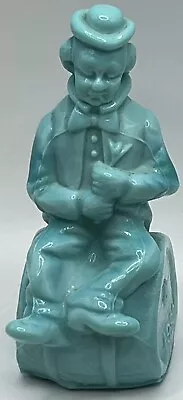 Mosser Slag Glass Clown Alley Figurine The End Performer 1982 Torquoise • $3.99