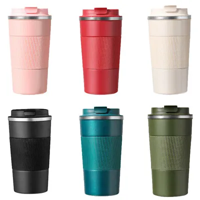 $23.84 • Buy Insulated Coffee Mug Travel Thermal Flask Vacuum Leakproof Cup Stainless Steel