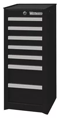 Westward 32H865 Westward Side Cabinet 7-Drawers Powder Coated Black 15.5  W • $408.99