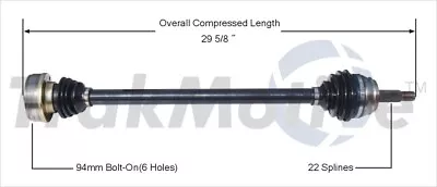 Surtrack Front Passenger Right CV Axle Shaft VW-8041 • $65.22