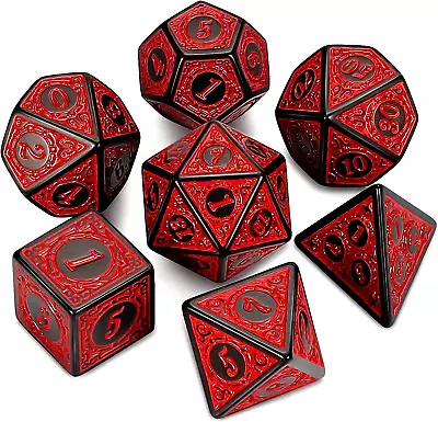 DND Polyhedral Dice Set With Dice Bag Dungeons And Dragons RPG MTG Role Playing • $18.50