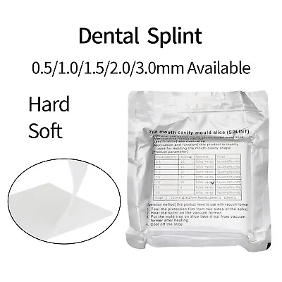 5Packs Dental Vacuum Forming Sheet Square Dental Splint Retainer Slice Hard/Soft • $89.99