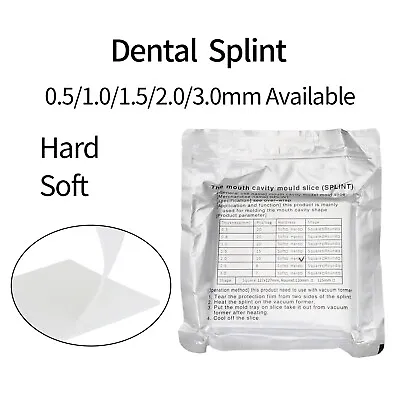 Dental Splint Orthodontic Retainer Vacuum Thermoforming Sheet Hard/Soft 1.0-3.0 • $95.99