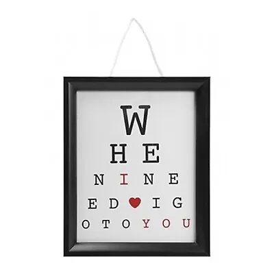 I LOVE YOU HANGING EYE TEST FRAME Valentines Day GF BF Wife Gift NEW PM737066 UK • £3.87