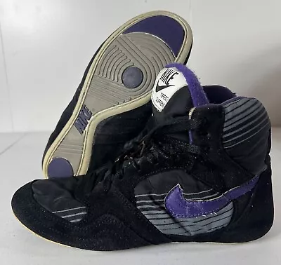 Vintage 1992 Nike Greco Supreme Motion Black Purple 7.5 90’s Rare • $199.95