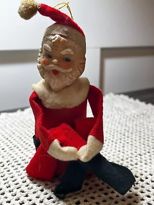 RARE  Japan SANTA CLAUS Knee Hugger WITH NOISE BOX OrnamentSitter • $39.99