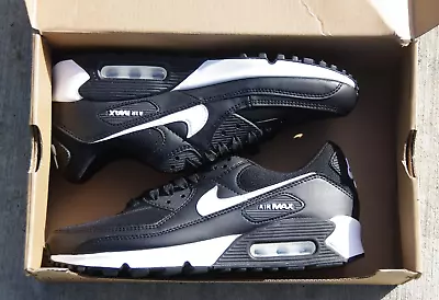 DH8010-002 Nike Women's Air Max 90 Black White Sneakers *NEW*  US Size 9.5 • £40.18